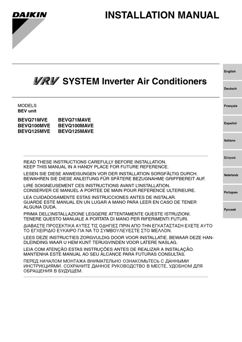 Daikin BEVQ71MVE User manual