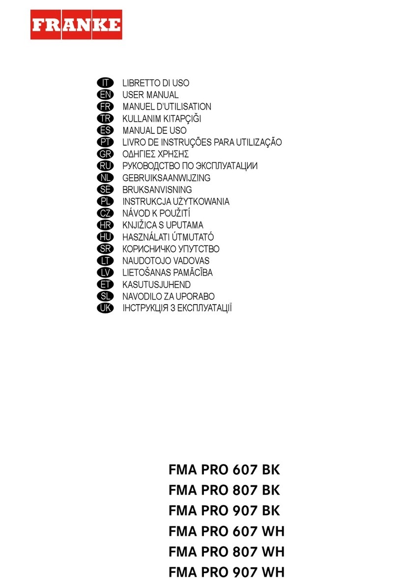 Franke FMA PRO 807 BK User manual