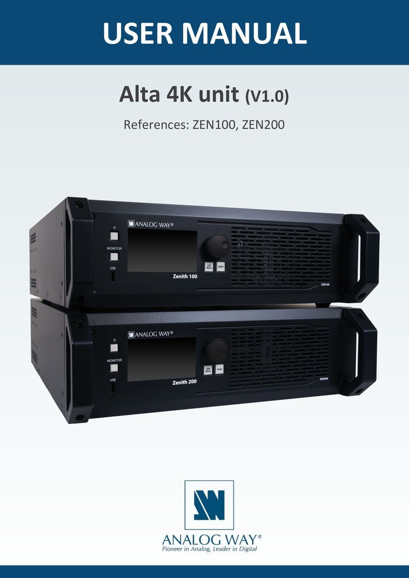 Analog way Alta ZEN100 user manual