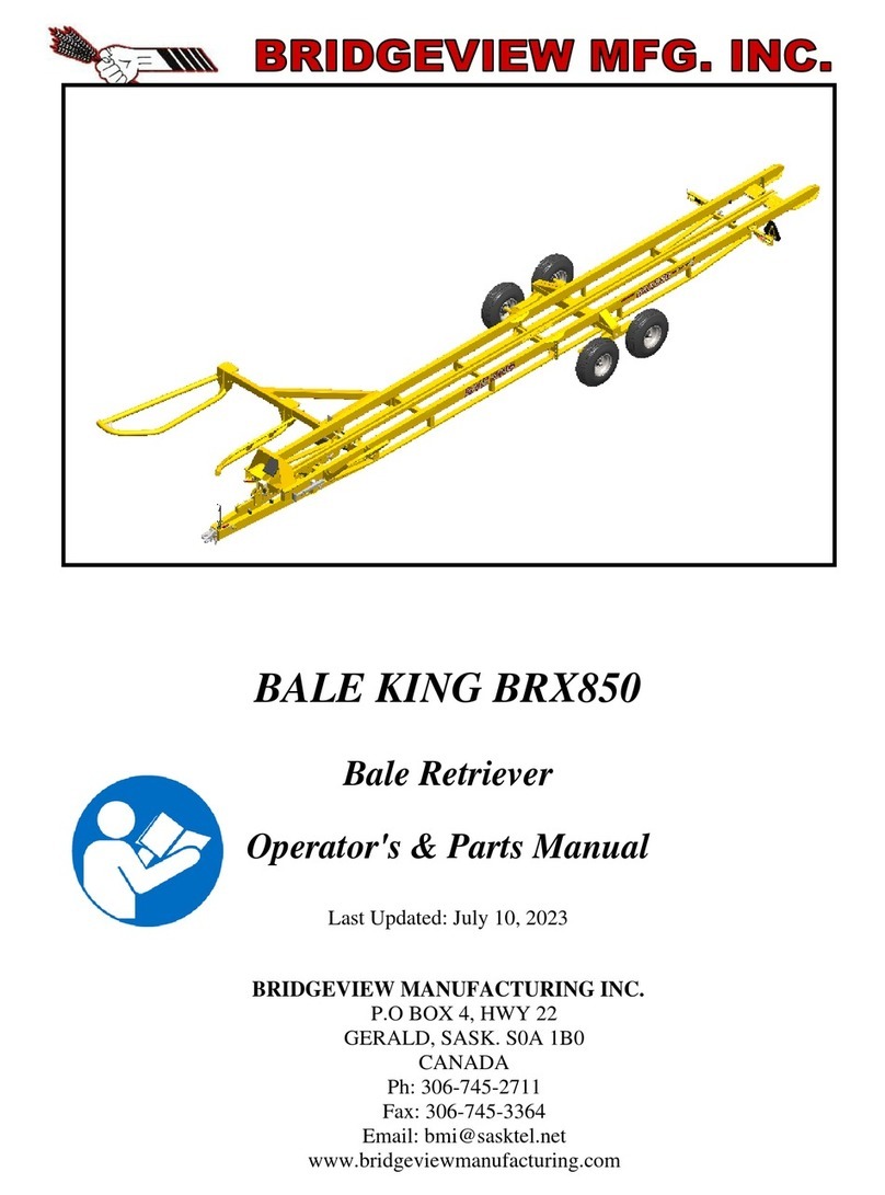 Bridgeview BALE KING BRX850 Programming manual