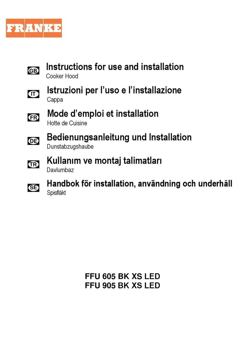 Franke FFU 605 BK XS LED Instructions for use and installation