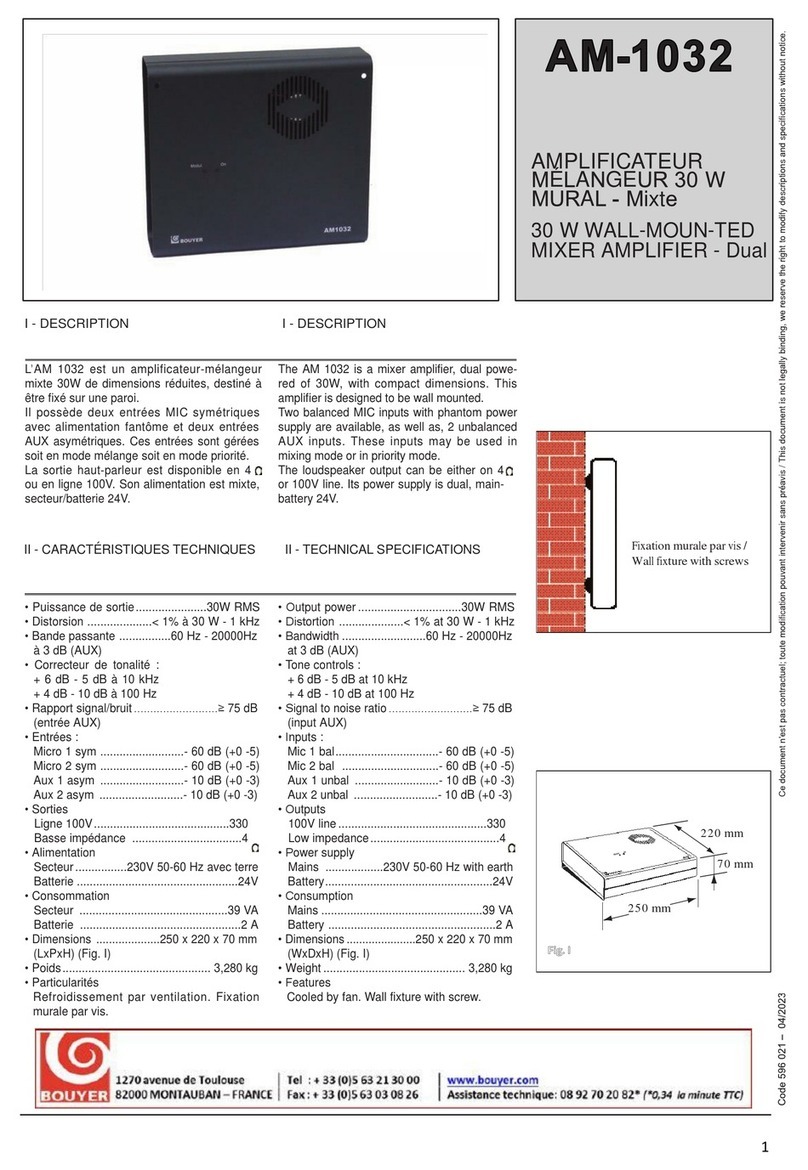 Bouyer AM-1032 manual