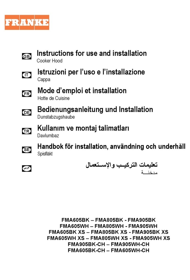 Franke FMA905BK-CH Operation manual Franke FMA905BK-CH Operation manual