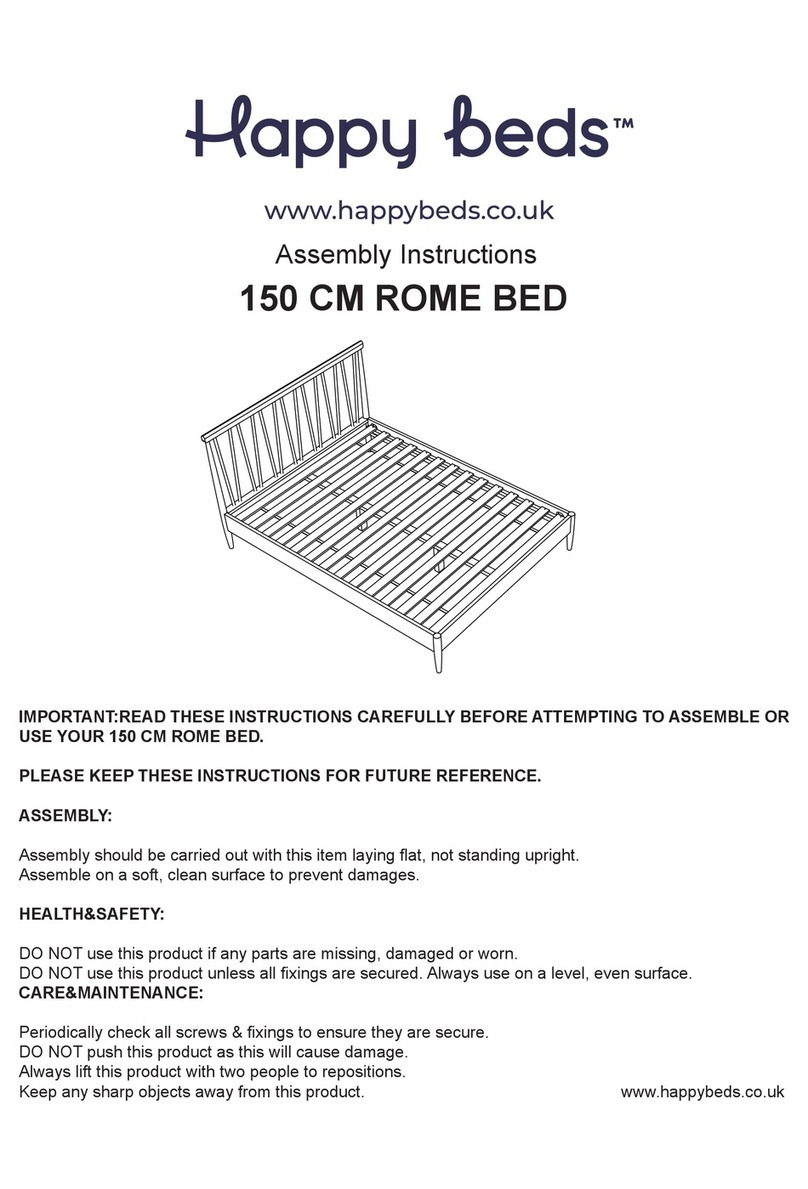 Happy Beds 150 CM ROME BED User manual