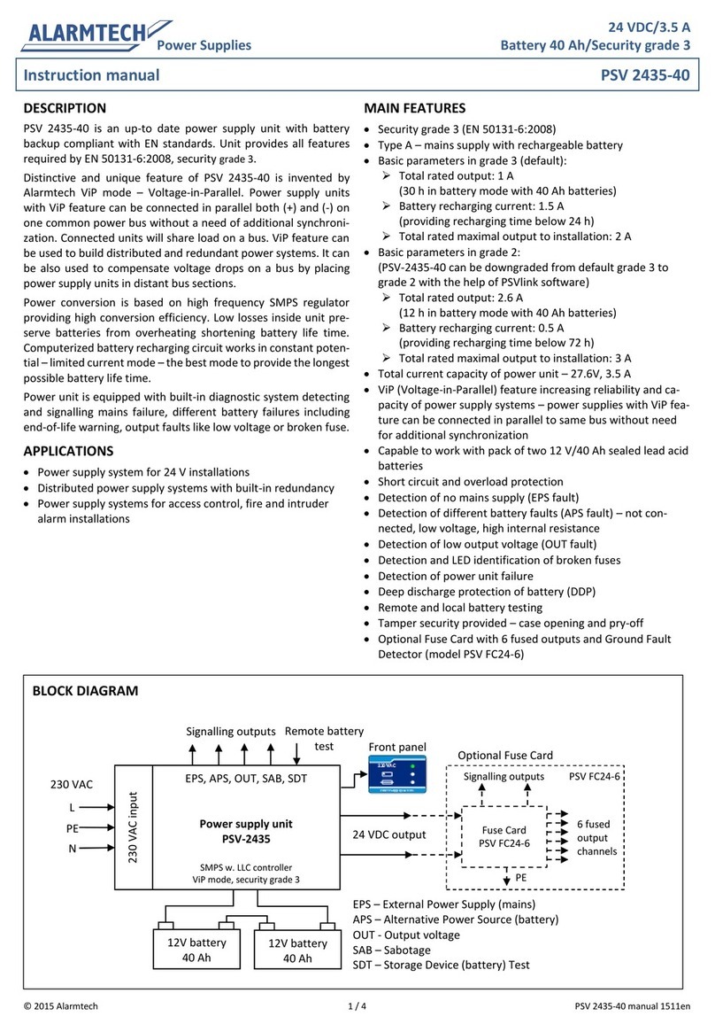 Alarmtech PSV 2435-40 instruction manual
