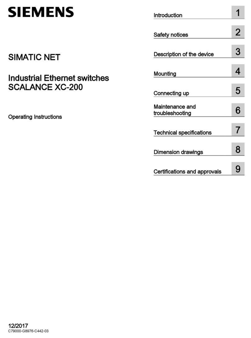 Siemens SIMATIC NET SCALANCE XC-200 Series User manual