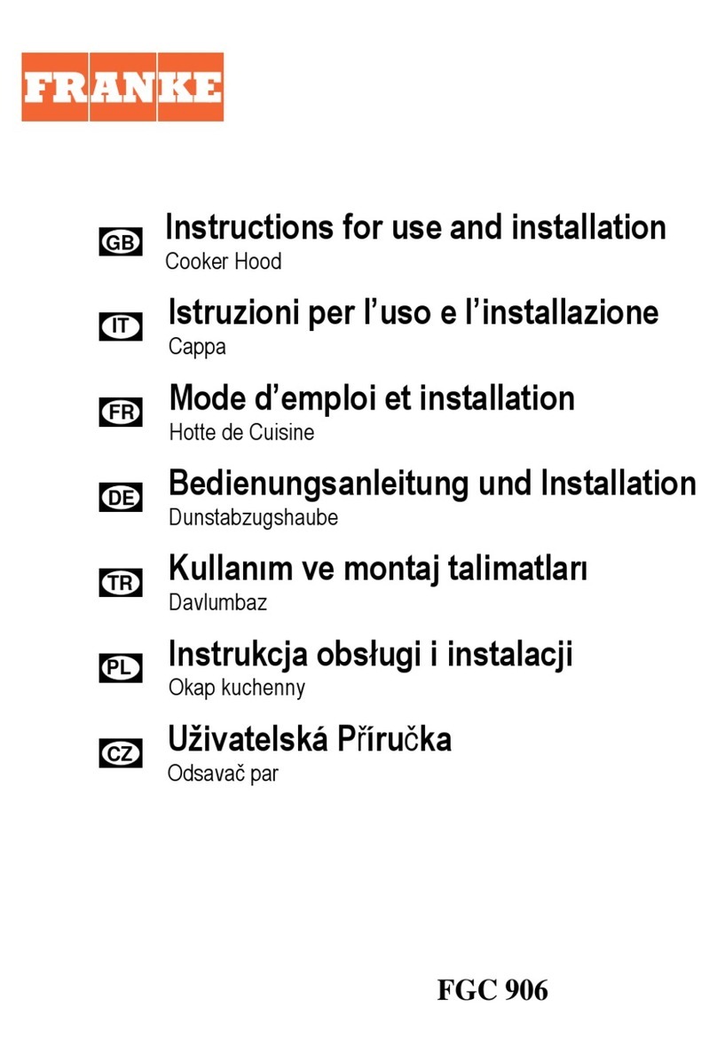 Franke FGC 906 Instructions for use and installation