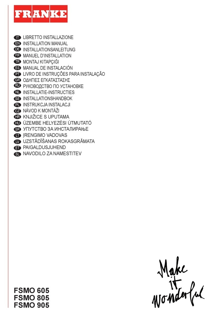 Franke FSMO 905 installation manual