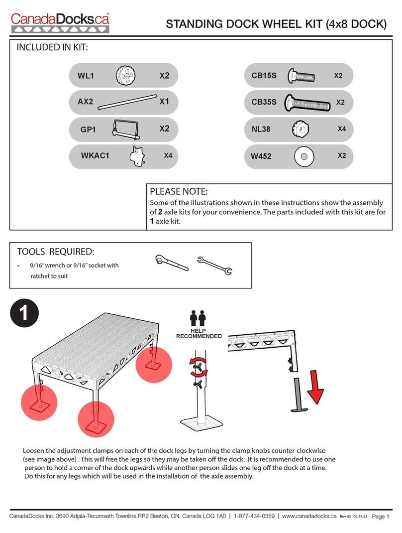 Canada Docks STANDING DOCK WHEEL KIT User manual