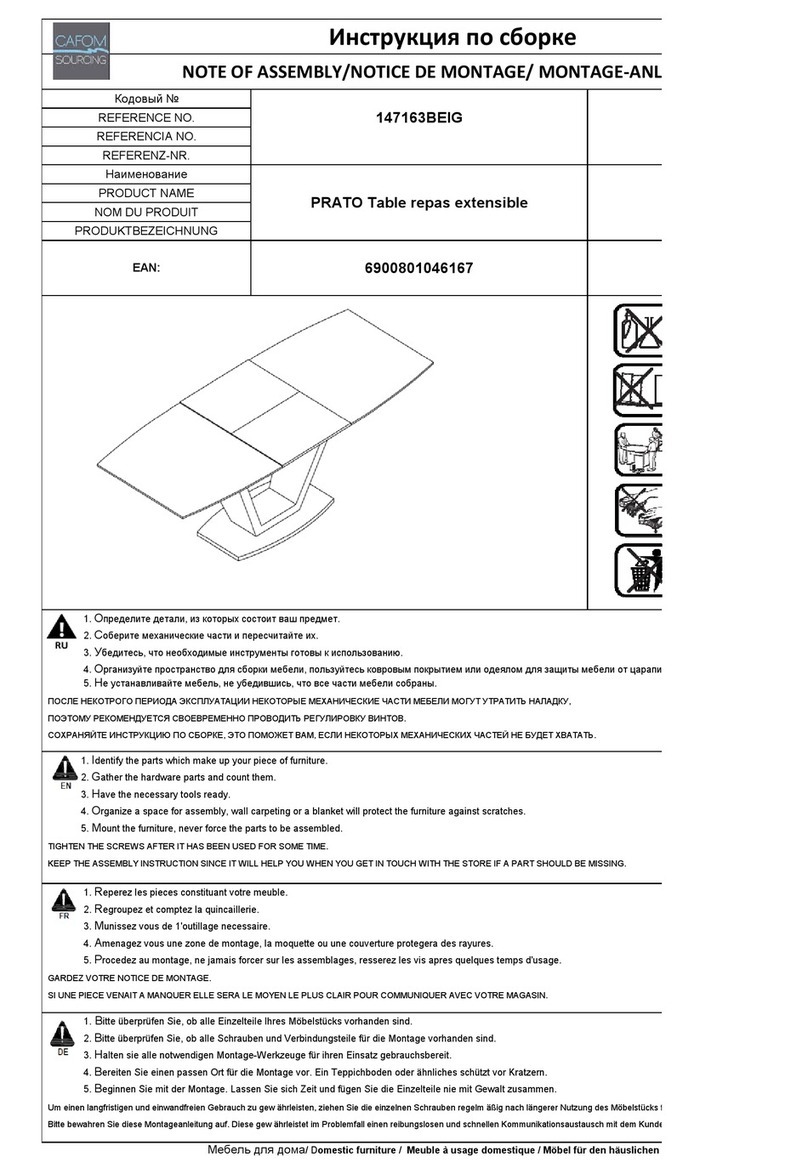 CAFOM SOURCING PRATO 147163BEIG Quick start guide