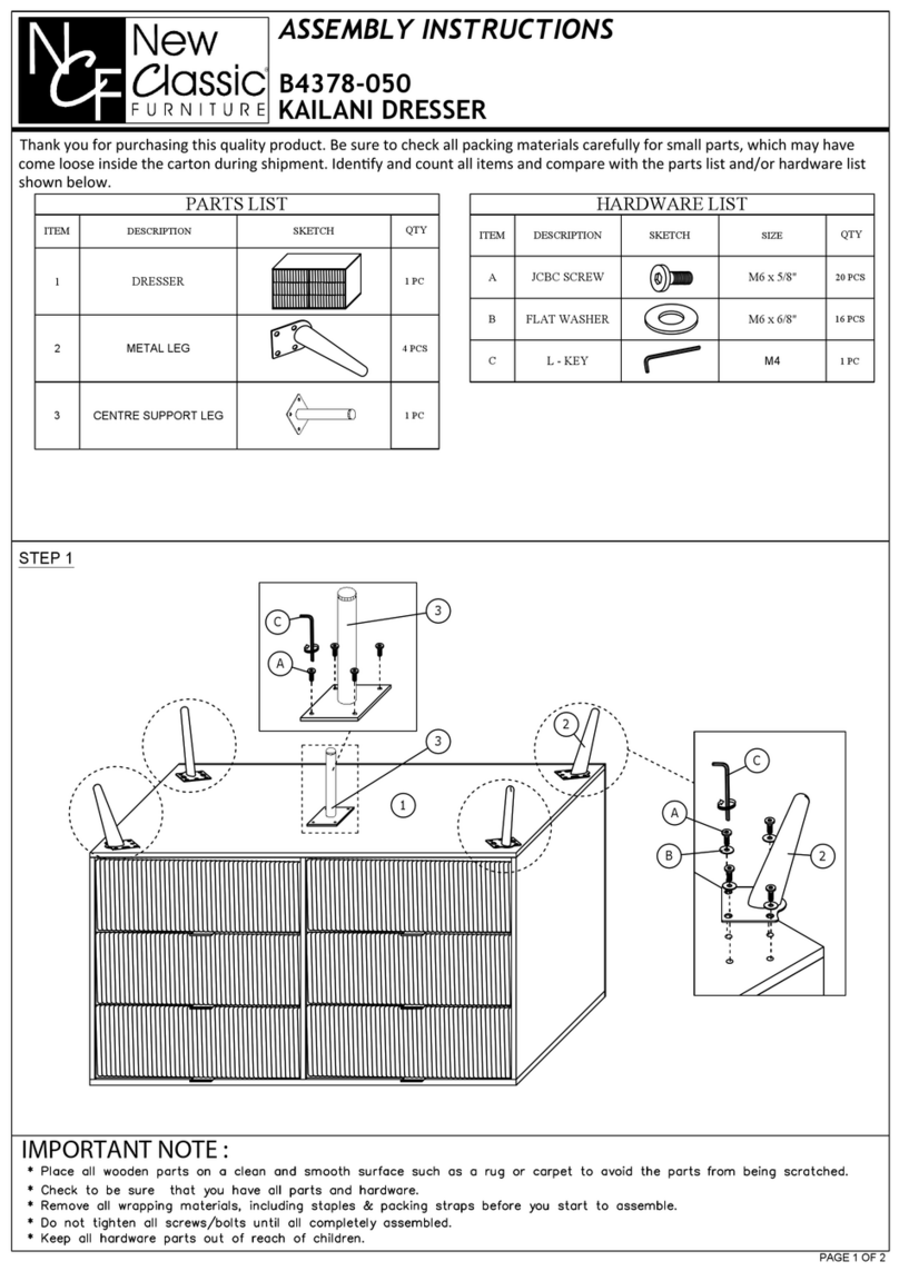 New Classic Furniture KAILANI B4378-050 User manual