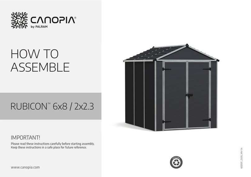 Palram CANOPIA RUBICON 6x8 / 2x2.3 Administrator Guide Palram CANOPIA RUBICON 6x8 / 2x2.3 Administrator Guide