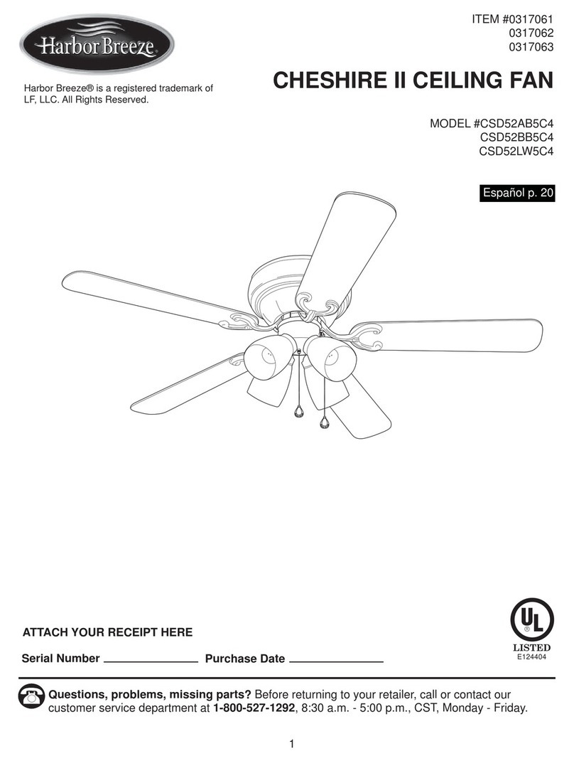 Harbor Breeze CHESHIRE II CSD52BB5C4 User manual Harbor Breeze CHESHIRE II CSD52BB5C4 User manual