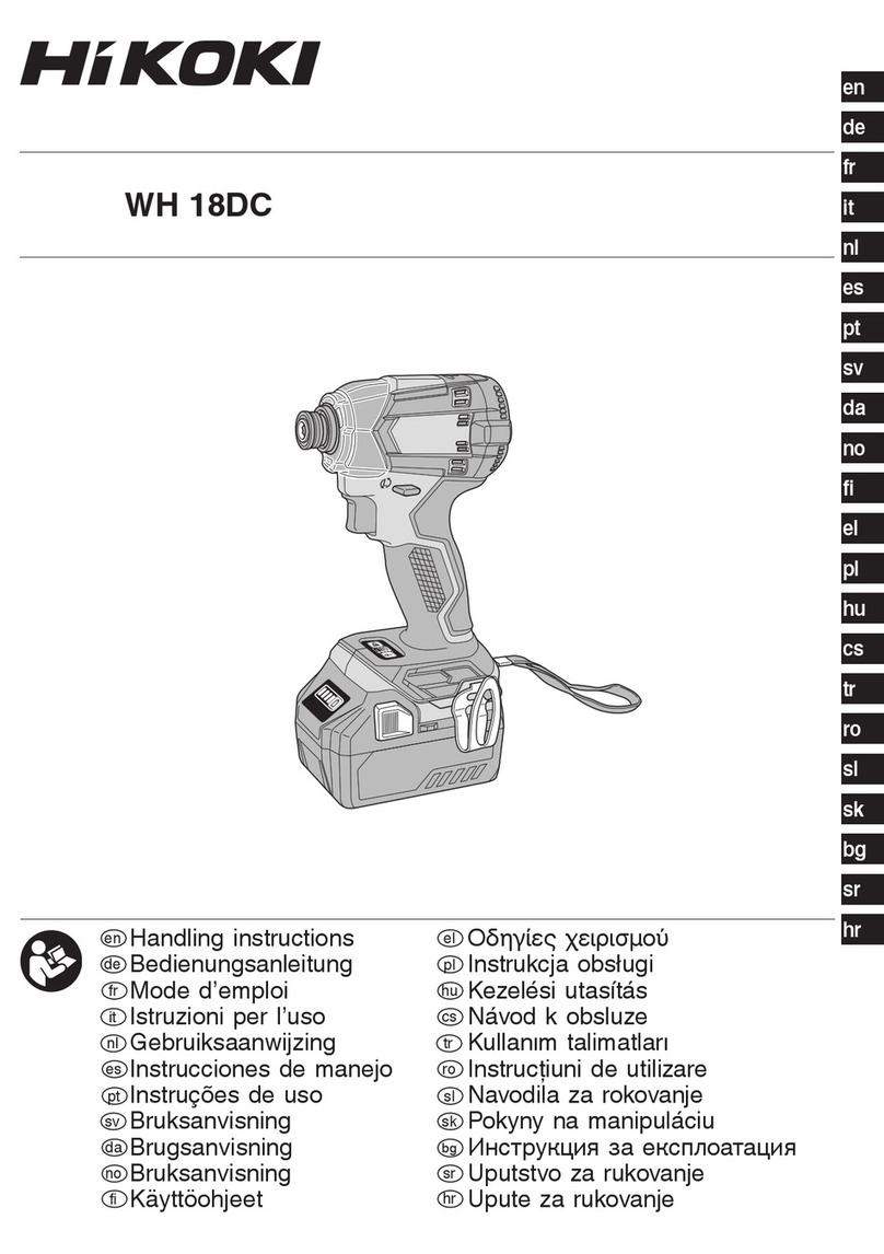 HIKOKI WH18DC Handling instructions