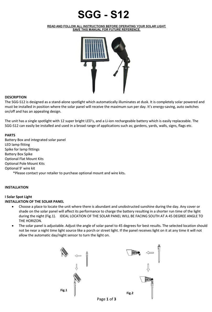 Solar Goes Green SGG-S12 manual