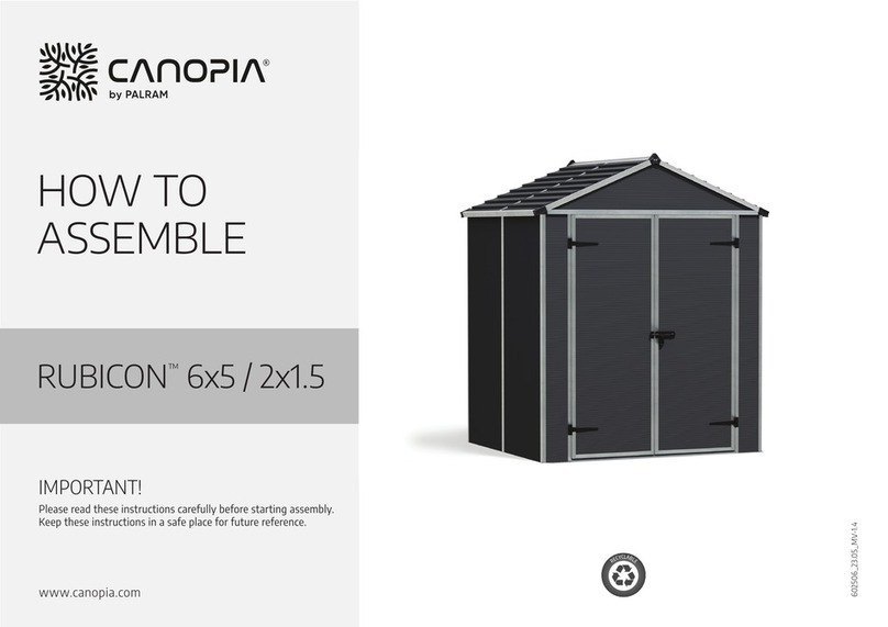 Palram CANOPIA RUBICON 6x5/2x1.5 How to assemble