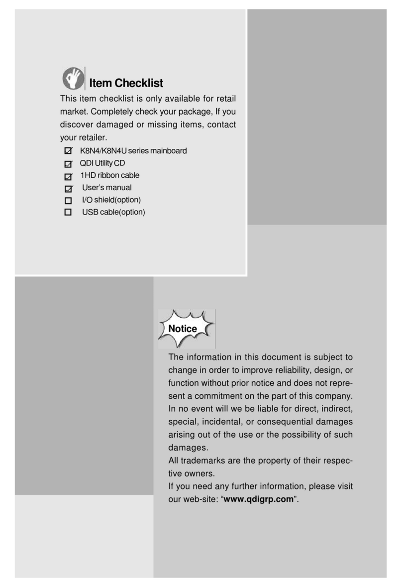 QDI K8N4 Series User manual