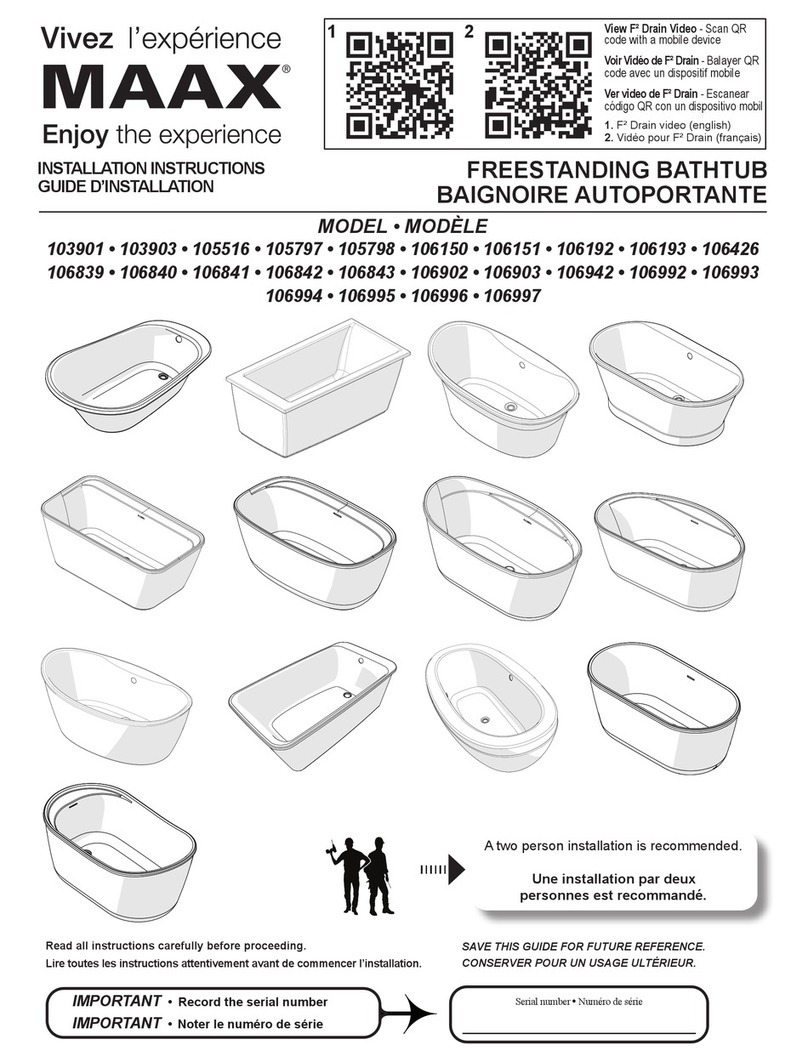 MAAX 106902 installation instructions