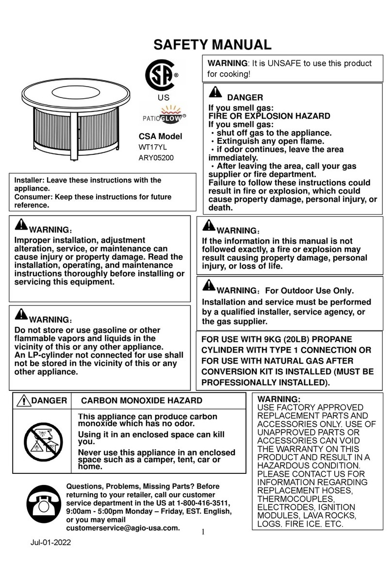 Backyard Creations ST. CROIX HD WT17YL Safety manual Backyard Creations ST. CROIX HD WT17YL Safety manual