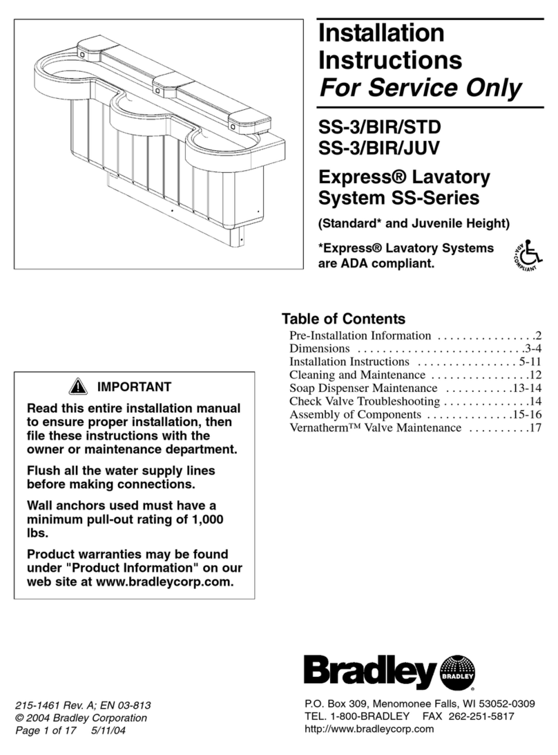 Bradley Express SS-3/BIR/STD User manual