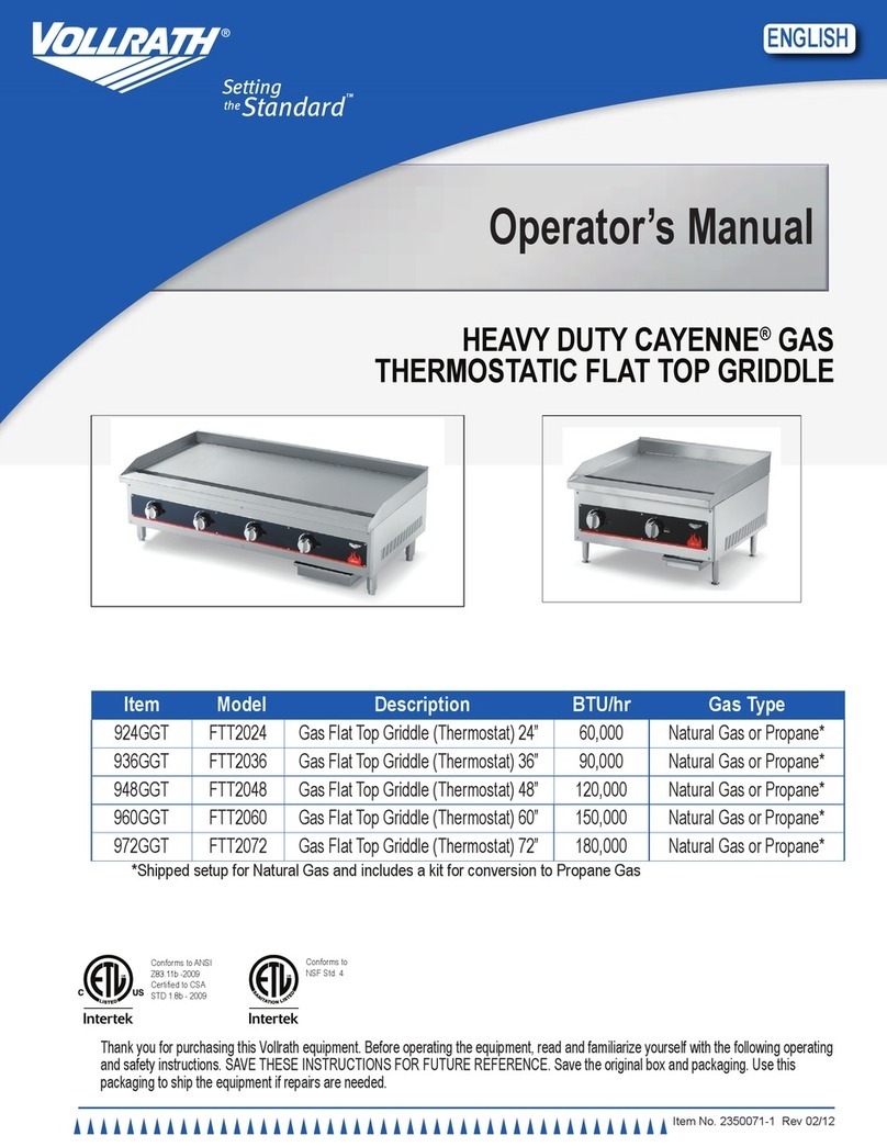 Vollrath Heavy Duty Cayenne FTT2024 User manual Vollrath Heavy Duty Cayenne FTT2024 User manual