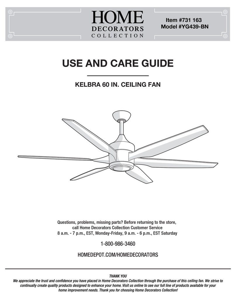 Home Decorators Collection KELBRA YG439-BN Use and care guide
