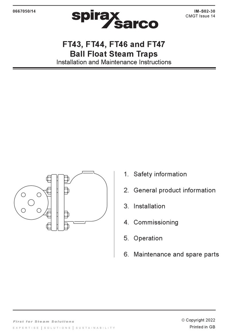 Spirax Sarco FT44 Installation and maintenance instructions
