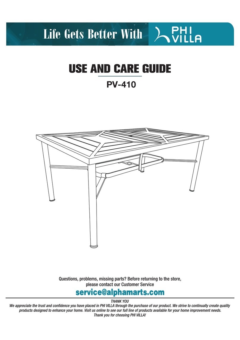 PHI VILLA PV-410 Use and care guide PHI VILLA PV-410 Use and care guide