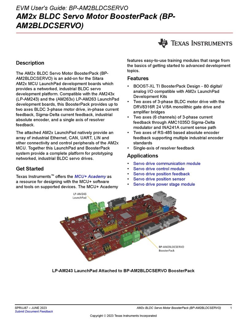 Texas Instruments BoosterPack AM2 BLDC Series User manual