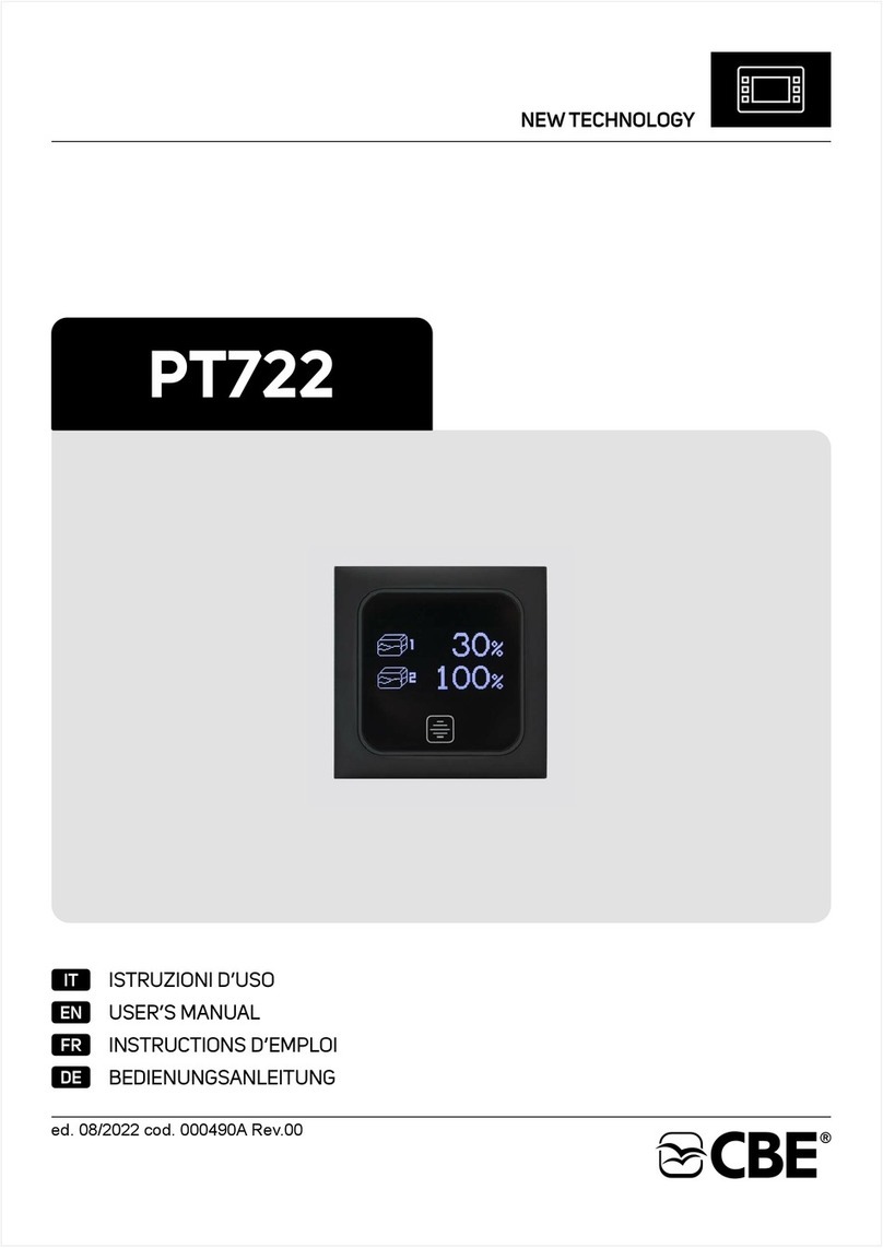 CBE PT722 user manual