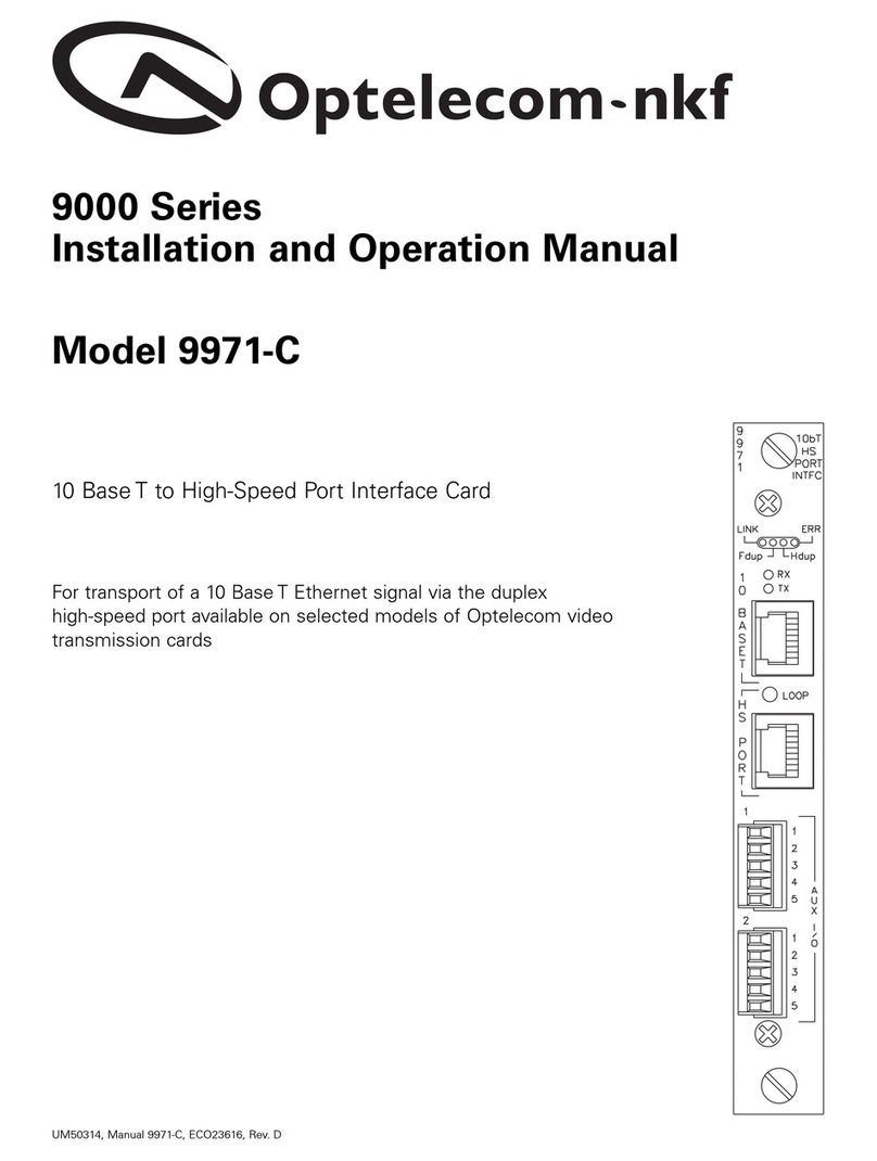 Optelecom-nkf 9000 Series User manual