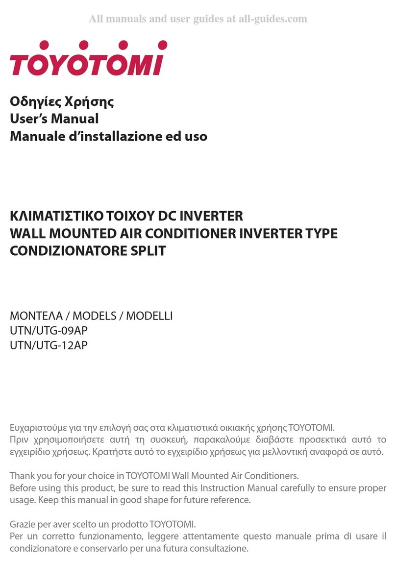 Toyotomi UTN/UTG-12AP user manual