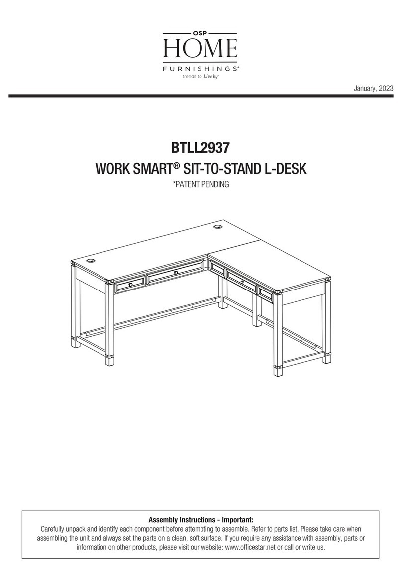 OSP Home Furnishings WORK SMART BTLL2937 User manual OSP Home Furnishings WORK SMART BTLL2937 User manual