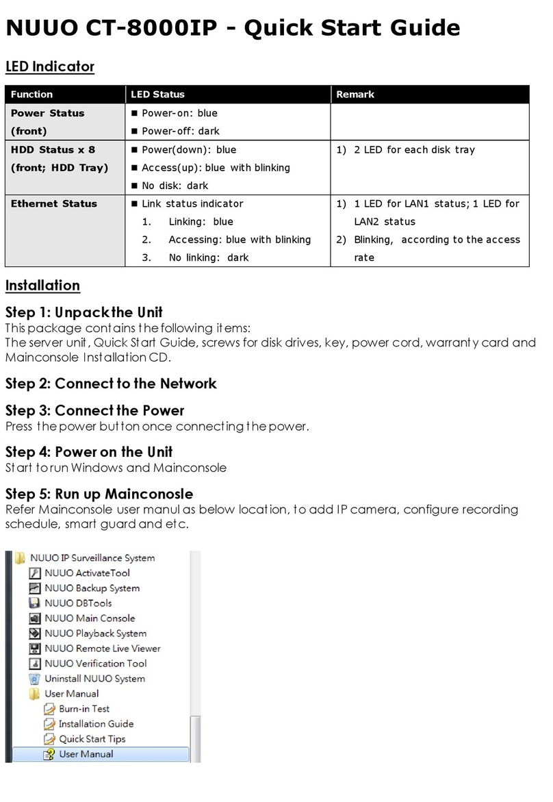 NUUO CT-8000IP quick start guide