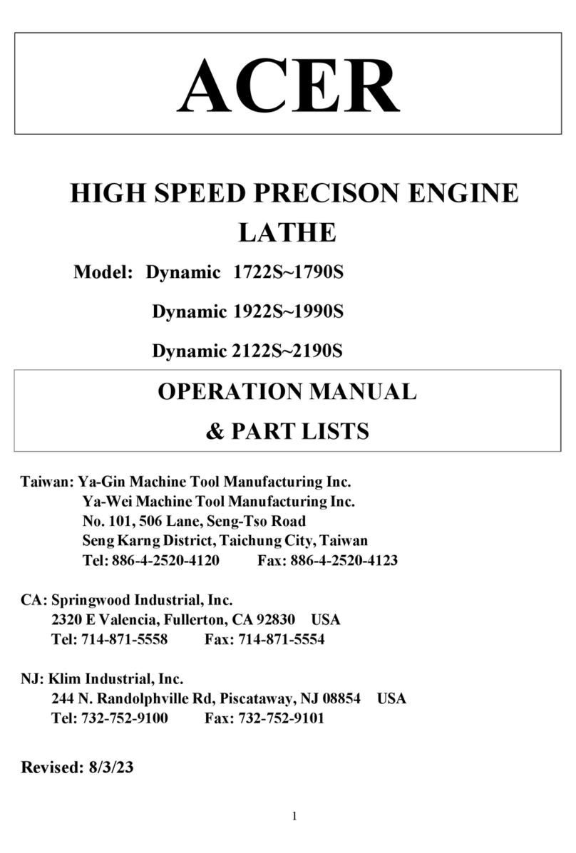 Acer Dynamic 1722S Operation manual