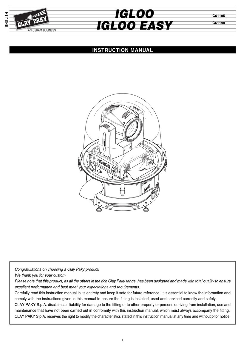 Claypaky IGLOO EASY - C61198 User manual Claypaky IGLOO EASY - C61198 User manual