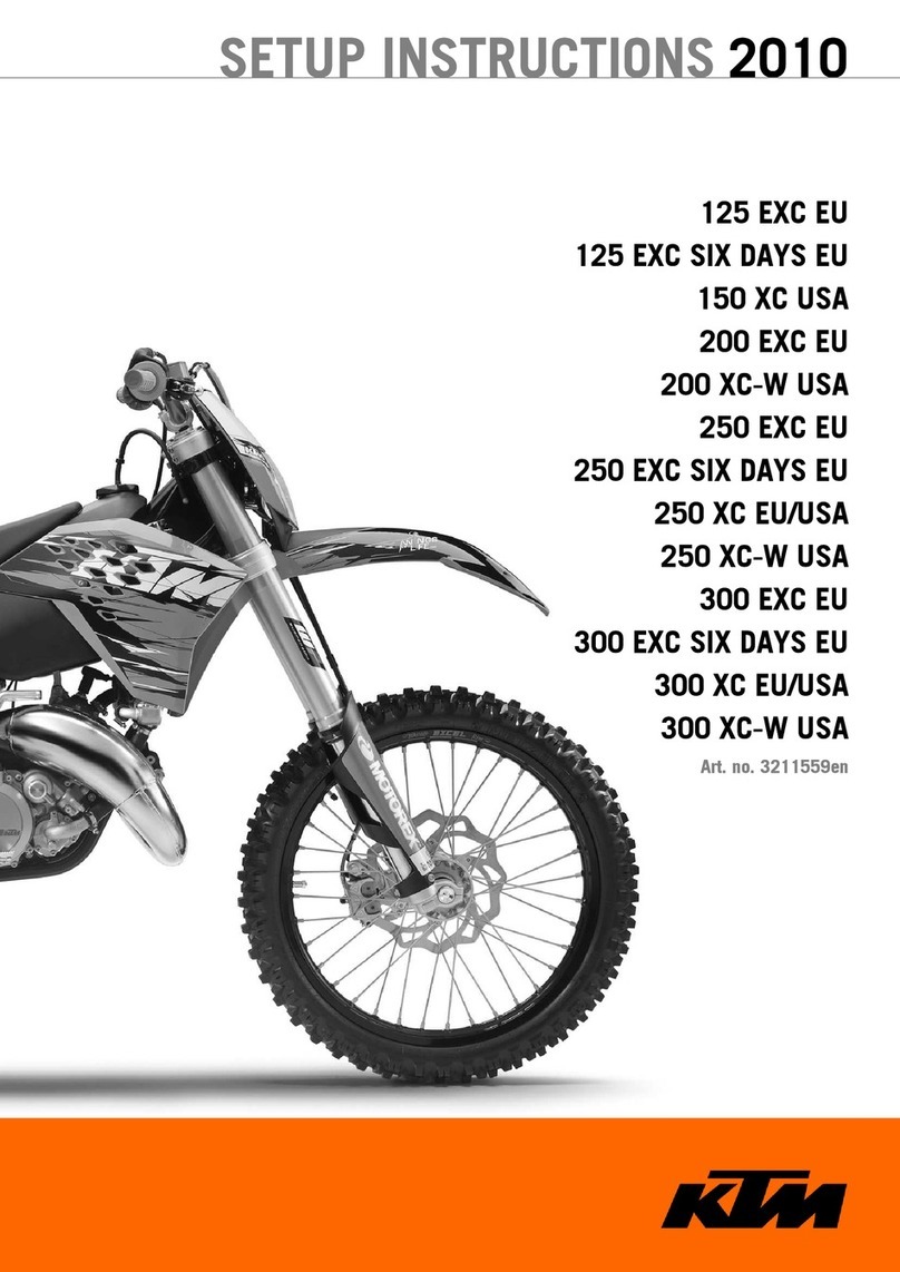 KTM 250 XC EU 2010 Setup instructions