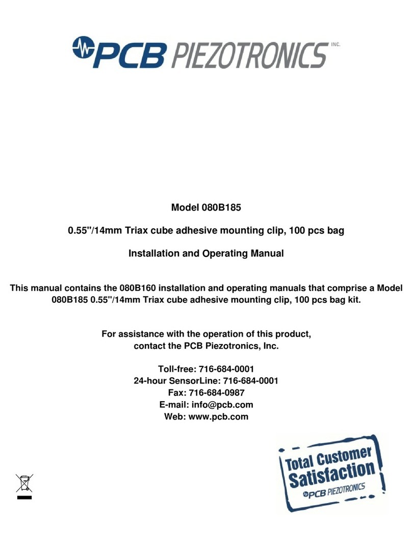 PCB Piezotronics 080B185 Installation and operating manual