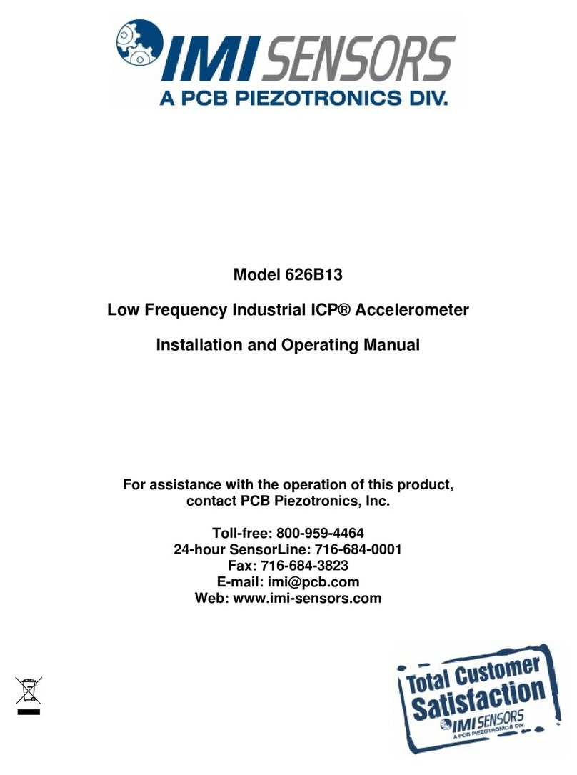 PCB Piezotronics IMI SENSORS 626B13 Installation and operating manual