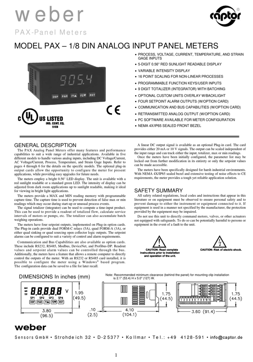 Weber captor PAX Series User manual