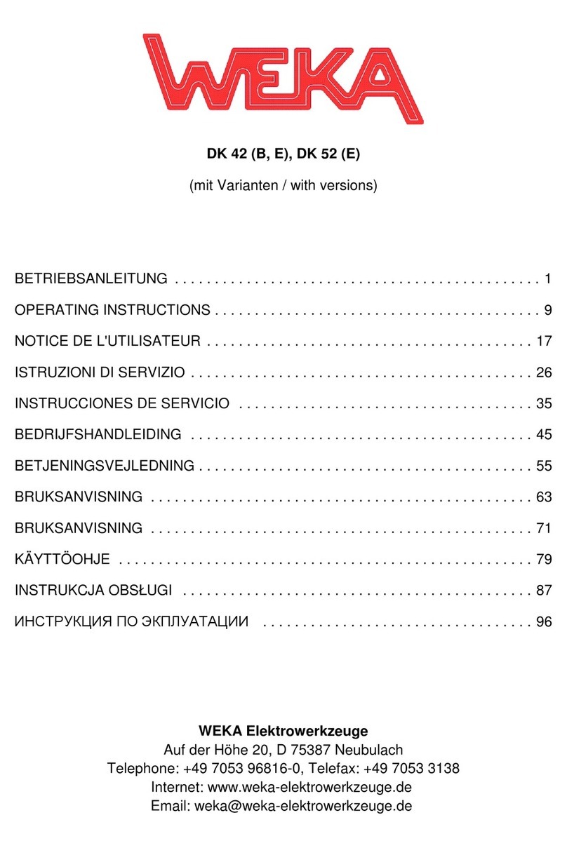 Weka DK 42 operating instructions