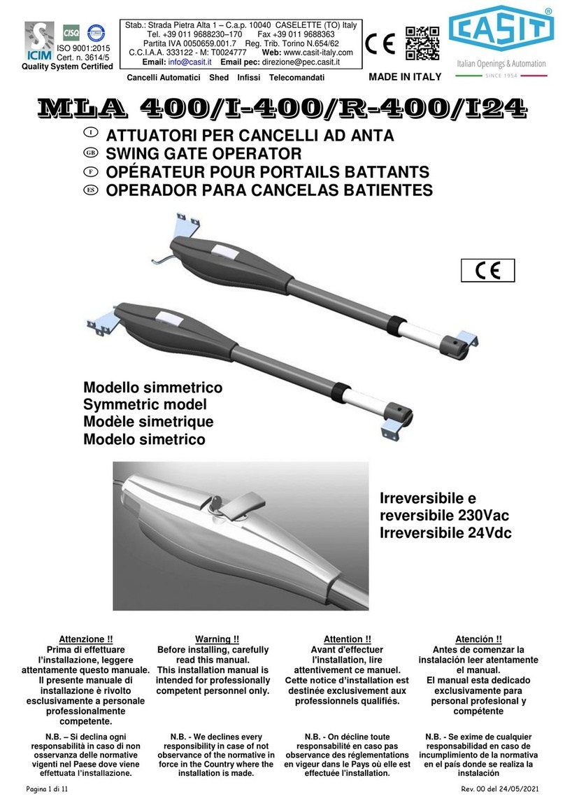 Casit MLA 400 User manual
