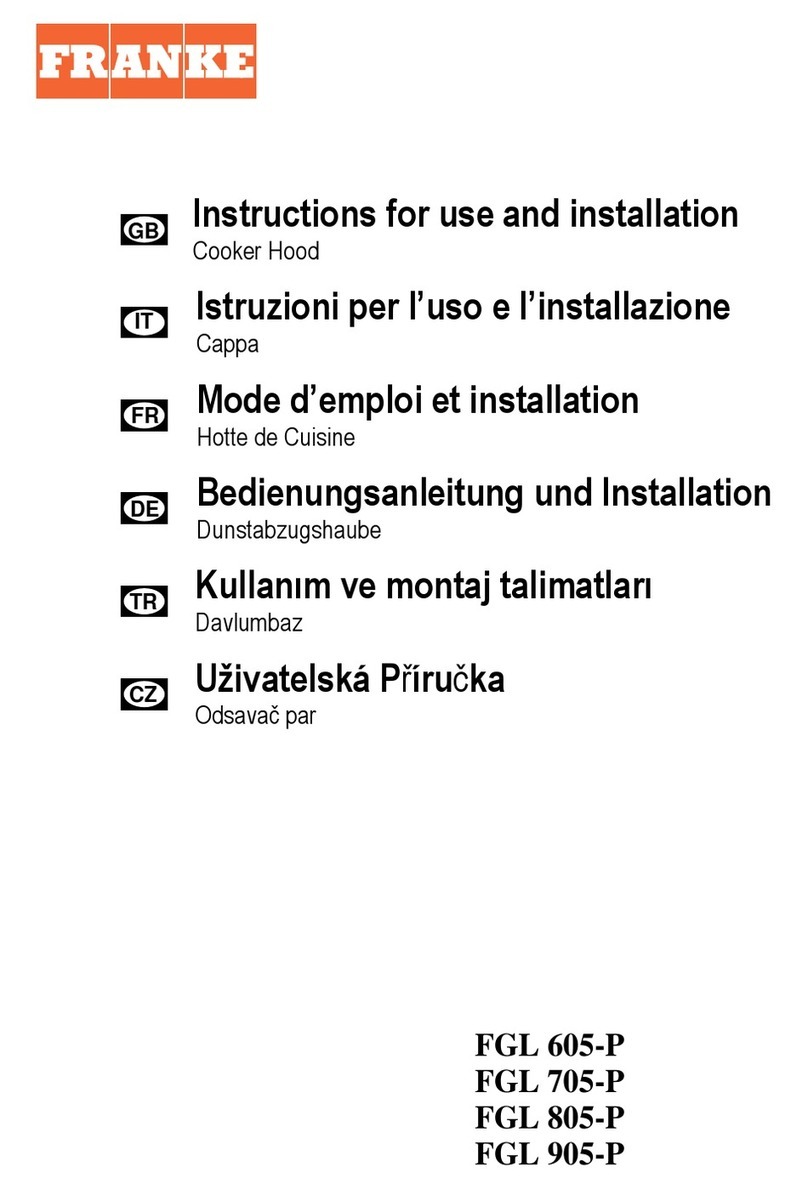 Franke FGL 605-P Instructions for use and installation