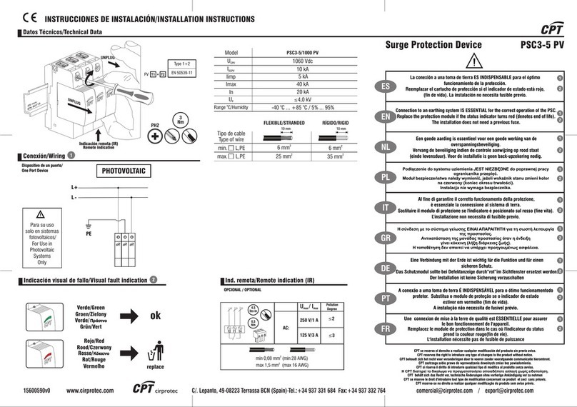CPT PSC3-5 PV User manual