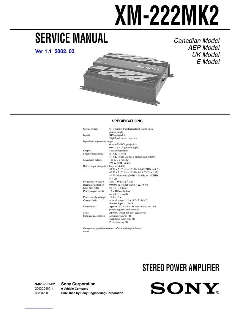 Sony XM-222MK2 User manual