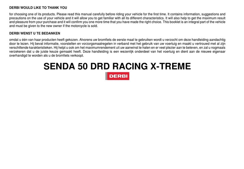 Derbi SENDA 50 DRD RACING X-TREME User manual Derbi SENDA 50 DRD RACING X-TREME User manual