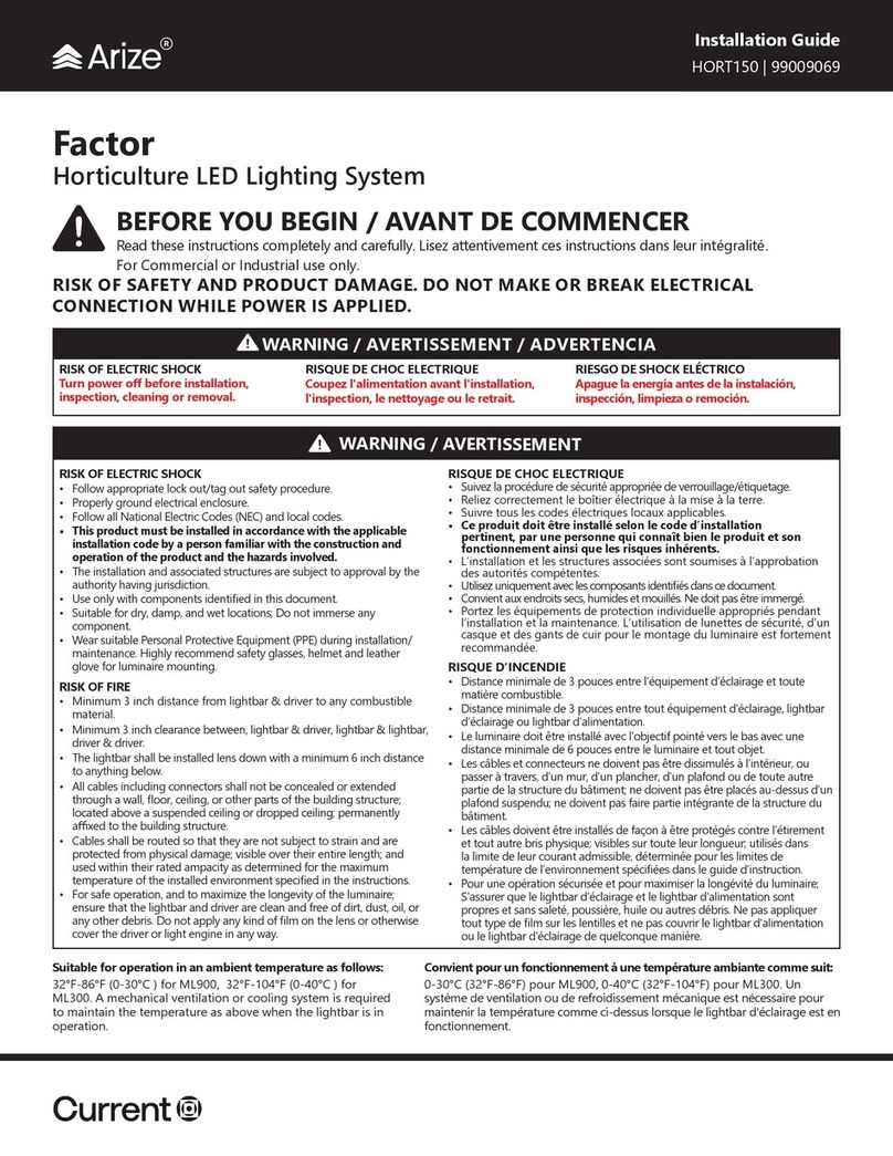 Current Arize Factor User manual