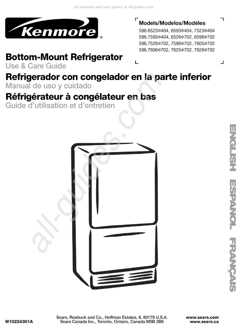 Kenmore 596.6523 404 Series Use & care guide