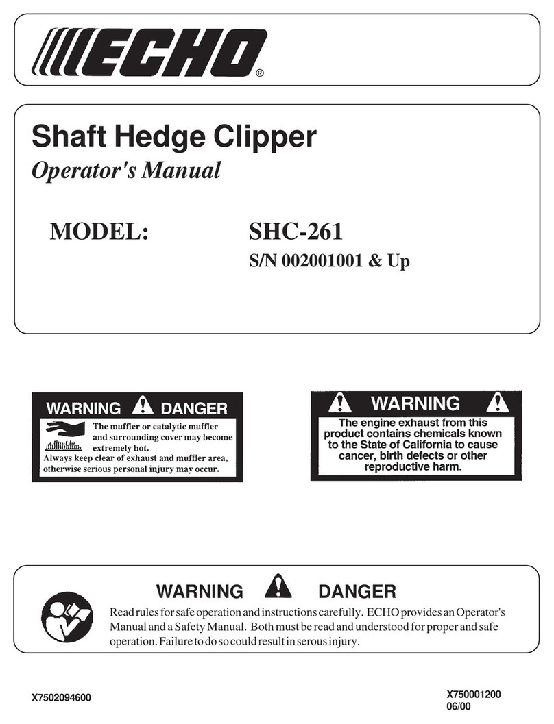 Echo SHC-261 User manual