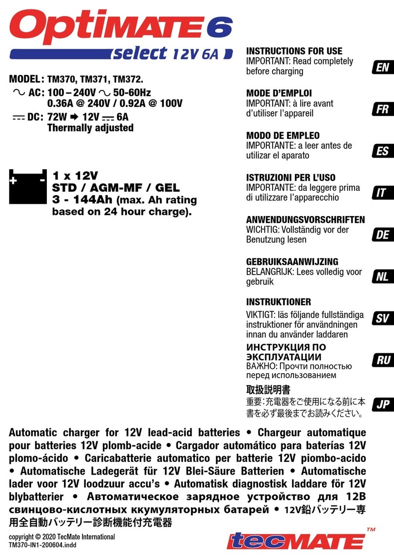 TecMate OptiMATE 6 TM370 User manual